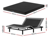 Artiss Double size bed frame with Giselle Bedding Double Mattress, adjustable bed Base Combo for EAB-8183-SHADOW-18-D