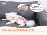 Rooster Farms Female Dog Diapers Large 3Pk - Washable Reusable Nappies Hook/Loop V238-SUPDZ-41365731442768