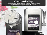 4 Pack creami swirl pints and Lids,NC700 Makers Containers Cups creami accessories Compatible with V1192-AZ-W-9344