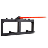 49" Hay Spear, Bale Spears 726kg Loading Capacity, Skid Steer Loader Tractor Attachment with 2pcs V952-TZCZS12ZHZ491U79BV0