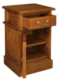 Tasmania 1 Solid Door 1 Drawer Bedside V199-BS101PNLLP