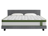 Artiss BedStory King Bed Frame Set With Hybrid Mattress Medium Firm Linen Grey BFRAME-SET-NEO-XF-34-K