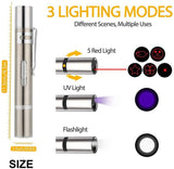Multi-Function USB Rechargeable Laser Cat Teaser Wand with Stainless Steel Body, Ideal for V1341-ZY-XQX2MY36-SILVER