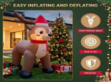 Jingle Jollys Christmas Inflatable Reindeer 2.5M Illuminated Decorations XMAS-INF-REIN-8FT