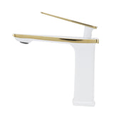 Copper Wash Basin Tap Hot Cold Mixing Faucet with Single Hole Long Handle for Bathroom UseG1/2 V1294-YM0901-3112210055111