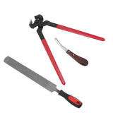 Hoof Repair Tool Kit Steel Double Sided File Hoof Trimmer Tool Kit for Horses Cattle Sheep Donkeys V1294-YM0703-3111230117711