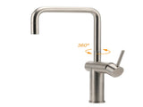 WELS 6L/m Kitchen Laundry 360 Swivel Sink Mixer Faucet Tap Spout Brushed Silver V1233-KRD503N