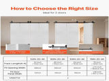 Bi-Folding Sliding Barn Door Hardware Track Kit, 76" Top Mount Track Kit, Slide Smoothly & Quietly, V952-ZDSMDGDGSM2DR3L63001V0