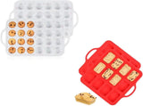 Mini Muffin Pan with Metal Reinforced Frame 24 Cups & Silicone Mini Loaf Pan 12 Cavities V1258-DP02-C-27