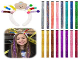 16 PCS Hair Tinsel Extension and 1 PC Halloween Headband V1259-DP01-A-1496