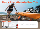 Kayak Cart, 104 kg Load Capacity, Canoe Cart Dolly with 25.4 cm Solid PU Tires & Kickstand, V952-CZSPHTTC10INTL5QS001V0
