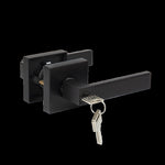 Door Handle Set Lever Privacy Function Square Black V63-837371