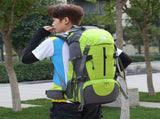 Green 36-55L Outdoor Hiking Backpack - Durable Water Resistant Travel Bag for Trekking, Camping, and V888-ELOSUNG18336