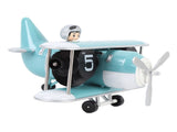 Airplane Flip Clock 12 Hours Retro Battery Powered Auto Flip Desk Clock for Living Room Bedroom V1294-YM0901-3115240119814
