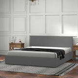 Milano Luxury Gas Lift Bed with Headboard - Grey No.28 - Double ABM-10001603