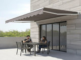 Motorised Outdoor Folding Arm Awning Retractable Sunshade Canopy Grey 3.0m x 2.5m V63-842831