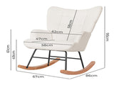 Levede Fleece Rocking Chair CH1130-BG