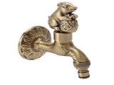 Antique Carved Faucet Bronze Copper Carp Retro Anti Rust Outdoor Garden Tap for Toilet G1/2in V1294-YM0717-3112220066811