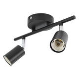 Flush Mount Ceiling Track Light Holder 2 Light Rotating Adjustable Lampholder for E27 Bulb LED Bulbs V1294-YM0703-3119230081411