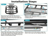 Black bike rear rack, universal bike rack, bicycle cargo rack, bike storage, cycling accessories, V1106-140-BLA-40007