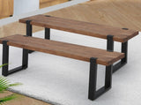 Levede 2x Dining Bench Chairs Wooden 115cm CH1046-2