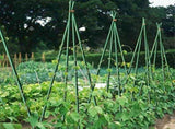 25 Pack Garden Stakes Metal Plastic Coated Plant Cage Supports Climbing for V1192-AZ-W-22833