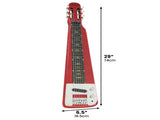 Karrera 6-String Steel Lap Guitar - Metallic Red ELE-LAP-6S-RD