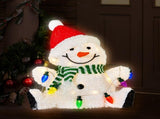 Christabelle Sitting Christmas Snowman Display with Lights - 40cm 112_MHA504