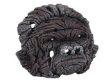 Gorilla Head Sculpture 6.3in Animal Head Figurine Resin Hollow Out Design Statue Decor for Living V1294-YM0706-3115230089011