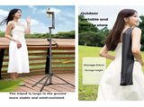 Flooring Phone Tripod with Swan Neck Arm Includes Phone Clamp & Selfie Remote, Multi-Angle V1107-CS-SJZBZJ