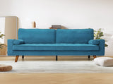 Levede Fabric Sofa Armchair 3 Seater Couch Blue 191cm Wide SF1007-GN