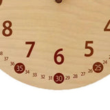 Wall Clock 10 Inch Round Silent Decorative Battery Operated Wooden Wall Clock for Kids Living V1294-YM0901-3115240042111