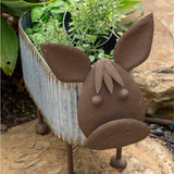 Set 2 Nested Cow Planters 45cm, 40cm V637-13256COW