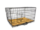 Wire Dog Cage Foldable Crate Kennel 30in with Tray Cushion Mat Combo V274-PET-WCCU30-BE