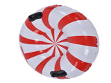 Round Winter Snow Tube Adult PVC Inflatable Skiing Ring with 2 Handles for Outdoor Snowboarding Red V1294-YM0523-3111210415211