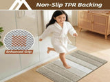 Bathroom Rugs,Ultra Soft Absorbent Bath Mat,Beige Non-Slip TPR Backing Stays in Place, Machine V1107-113-43181-BEG4