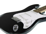 Karrera 39in Electric Guitar Music 6-String Instrument Full Size Black EGP-5W-BK
