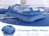 Blue Floral Boho Charm Bedspread Coverlet 3 Piece Set V745-AC080811Q13U