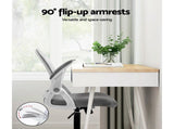 Artiss Mesh Office Chair Mid Back Grey OCHAIR-G-2013-WH-GY