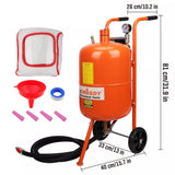 40L Sandblasting Tank Portable Sand Grit Blaster Abrasive Gun Car Trucks V465-86423