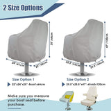 Waterproof Boat Captain Seat Cover, Weather Resistant Protective Cover for Pedestal and Pontoon Helm V1189-LC-AMZ-00130
