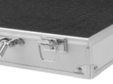 Plated Aluminum Metal Toolbox with Sponge Lining, Storage Case for Easy Transport and Organization V1369-AZ3-W-21438