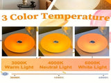 Retro Bauhaus Donut Bedside Lamp - Cordless Vibrant Orange Ambient Light and Sconce with Touch V888-ELOSUNG49025
