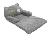 Kids Sofa for Baby Toddler Cute Cartoon Cat Convertible Armrest Chair Fold Out Couch Bed for Napping V1294-YM0901-3116230017311