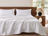 Giselle Queen 500TC Cotton 4Pcs Sheet Set with 40cm Extra Deep Pocket for Thick Mattresses Sateen SHEETSETS-TC5-W-Q