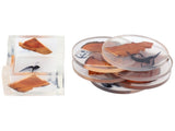 6Pcs Drinks Rack Set Heat Insulation Pine Wood Resin Cup Pad Tabletop Protection V1294-YM0901-3118210191811