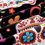 Fiesta Calavera Skull Bloom Quilt / Doona / Duvet Cover set V745-AQ041118D3