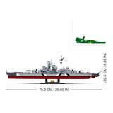 Sluban B1102 Model Kit WWII Bismarck Battleship Large Scale Warship Navy Vessel Boat Military B SLB1102