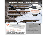 Snow Pusher Shovel, 76.2 cm Outdoor Snowplow Shovel with Ergonomic Grip, HDPE Plastic Blade, Winter V952-WLKSL3035INC7ZY9Y001V0
