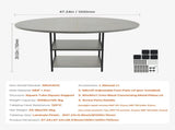 Round Dining Table, 47 inch Wood Table for 4-6 Person, Modern Circle Dinner Furniture, Leisure V952-YXCZBKTZMDBTZN3HRV0